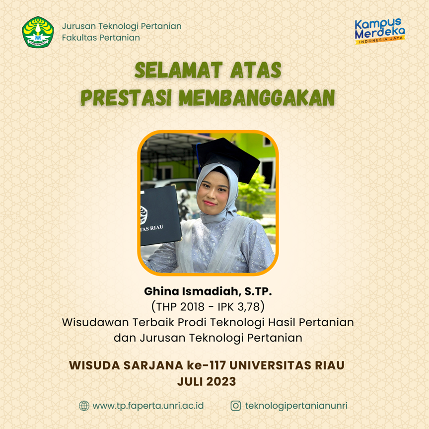 Bincang Bareng Wisudawan Terbaik Teknologi Pertanian UNRI - Wisuda Juli 2023