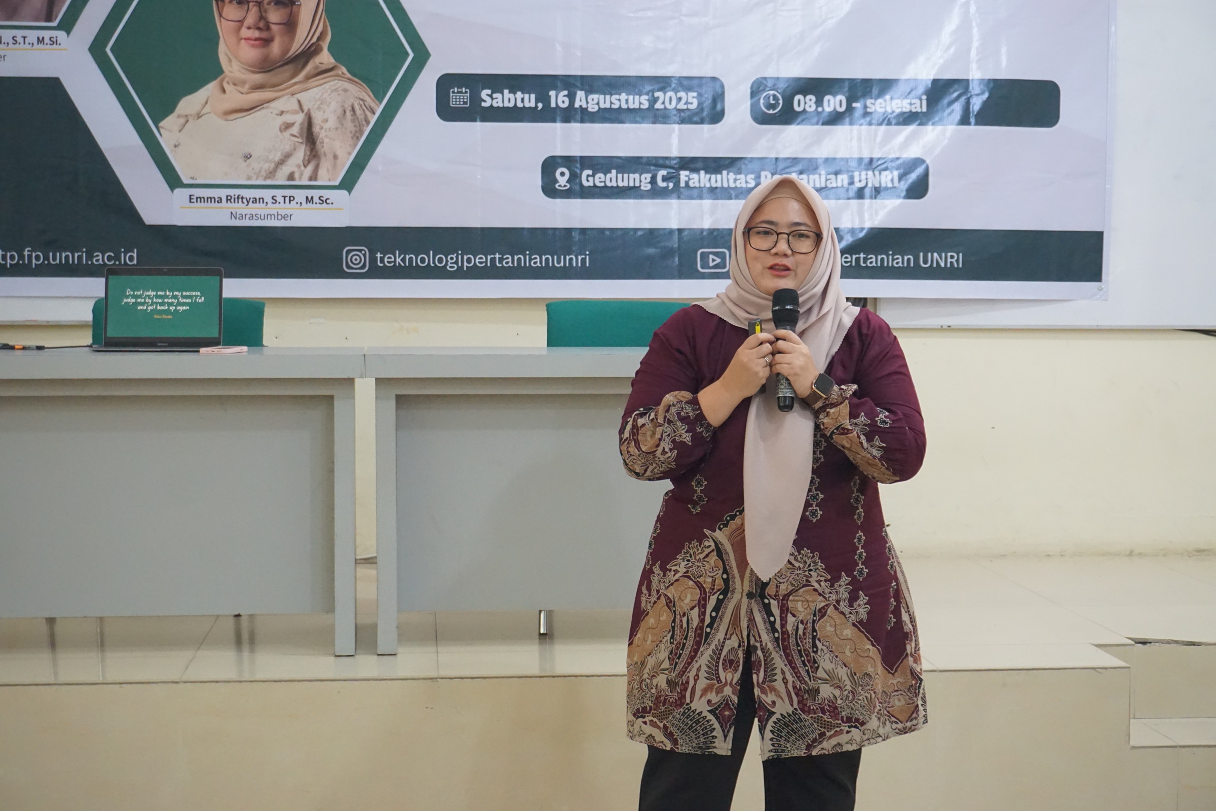 Workshop Mendeley dan Penguatan Mental Mahasiswa di Jurusan Teknologi Pertanian UNRI Guna Mendukung Percepatan Masa Studi