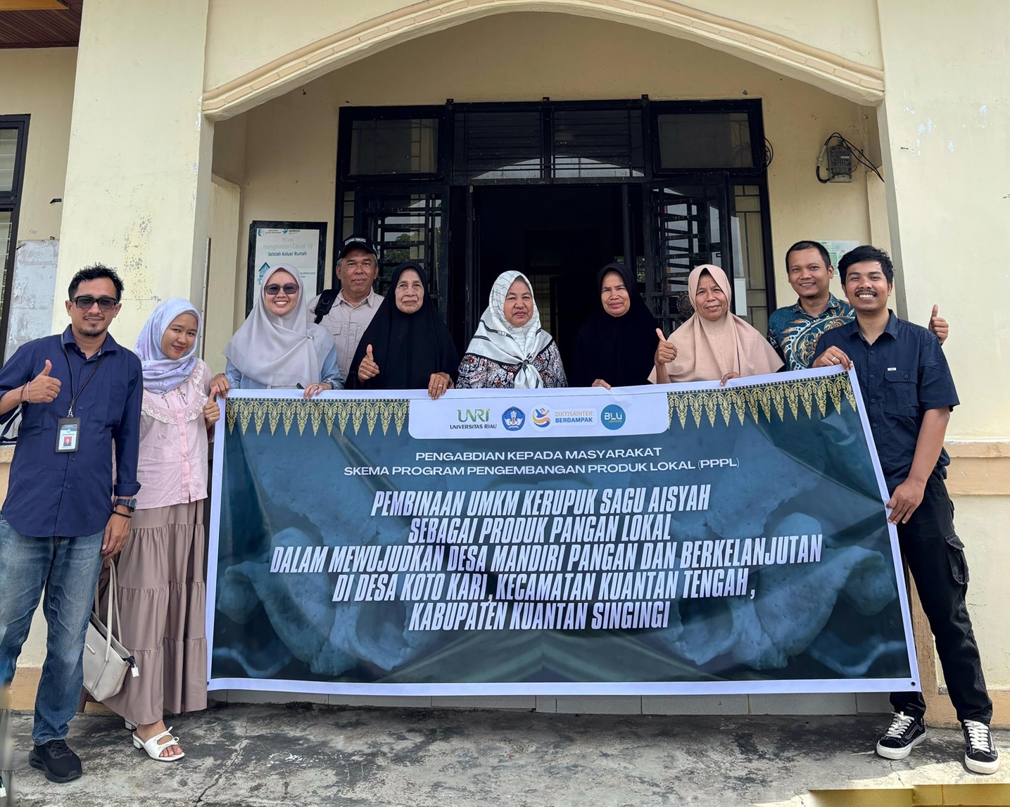 Tim Pengabdian Jurusan Teknologi Pertanian Lakukan Pembinaan UMKM Kerupuk Sagu di Desa Koto Kari Kuantan Singingi