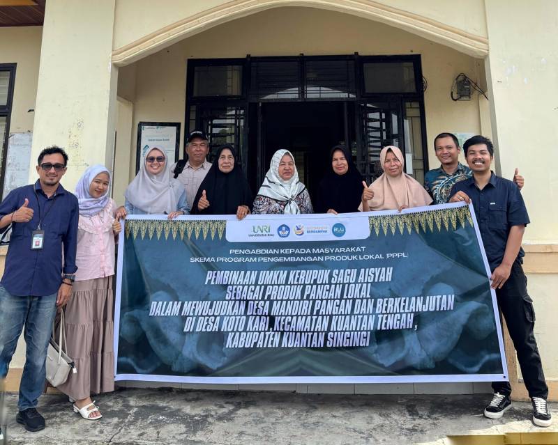 Tim Pengabdian Jurusan Teknologi Pertanian Lakukan Pembinaan UMKM Kerupuk Sagu di Desa Koto Kari Kuantan Singingi
