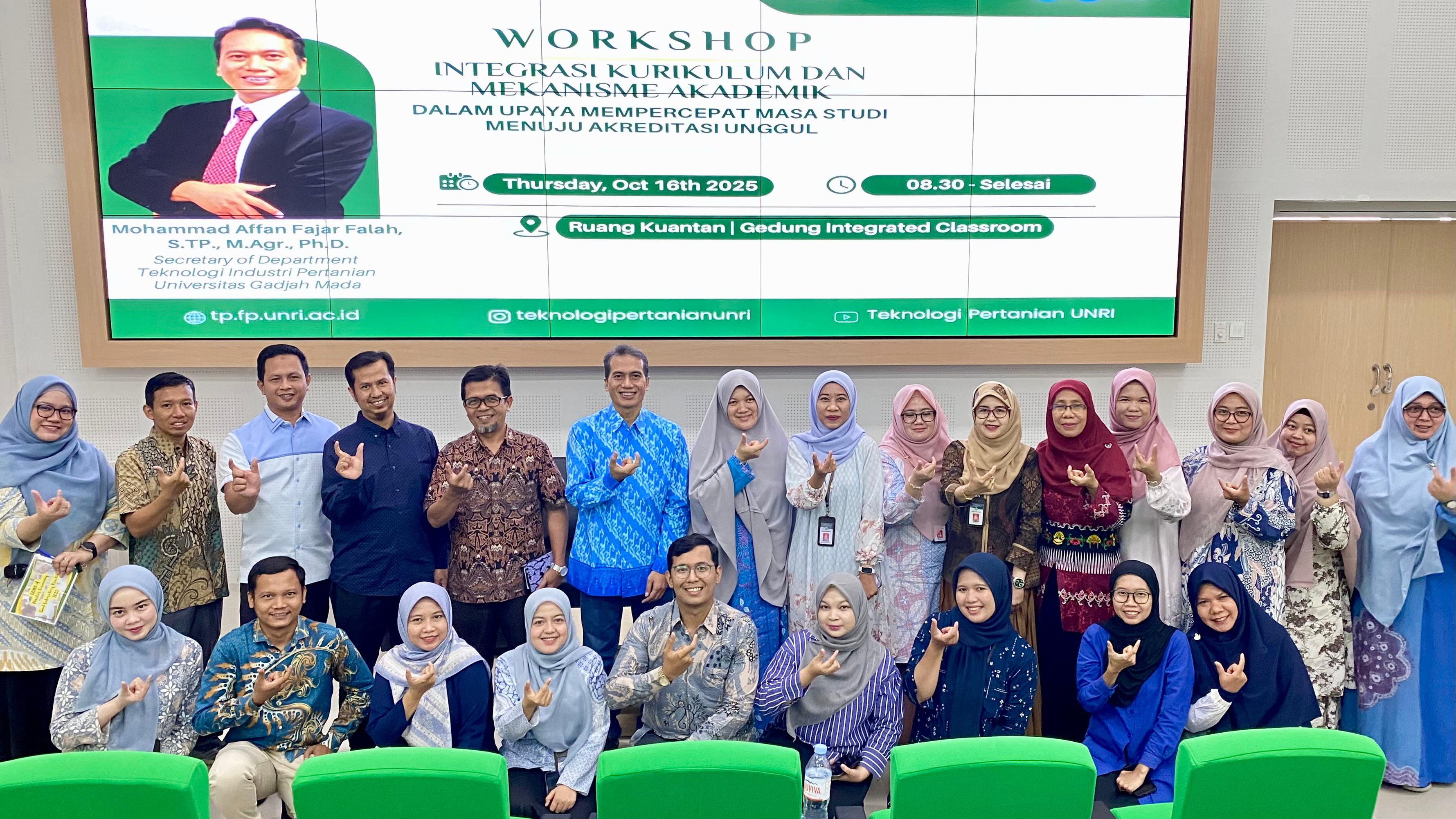 Jurusan Teknologi Pertanian Gelar Workshop Integrasi Kurikulum dan Mekanisme Akademik Menuju Akreditasi Unggul