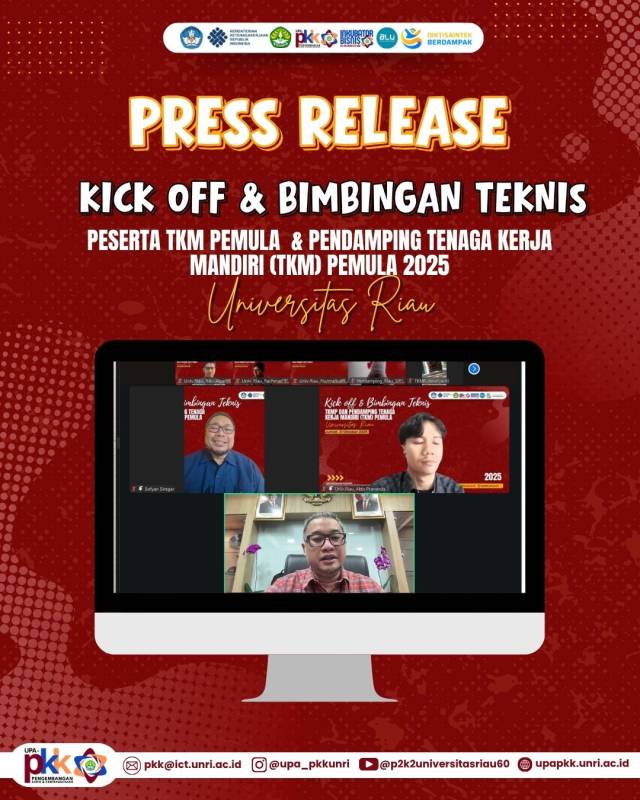 Universitas Riau Gelar Kick Off & Bimbingan Teknis TKM Pemula 2025, Ratusan Peserta Antusias Ikuti Kegiatan