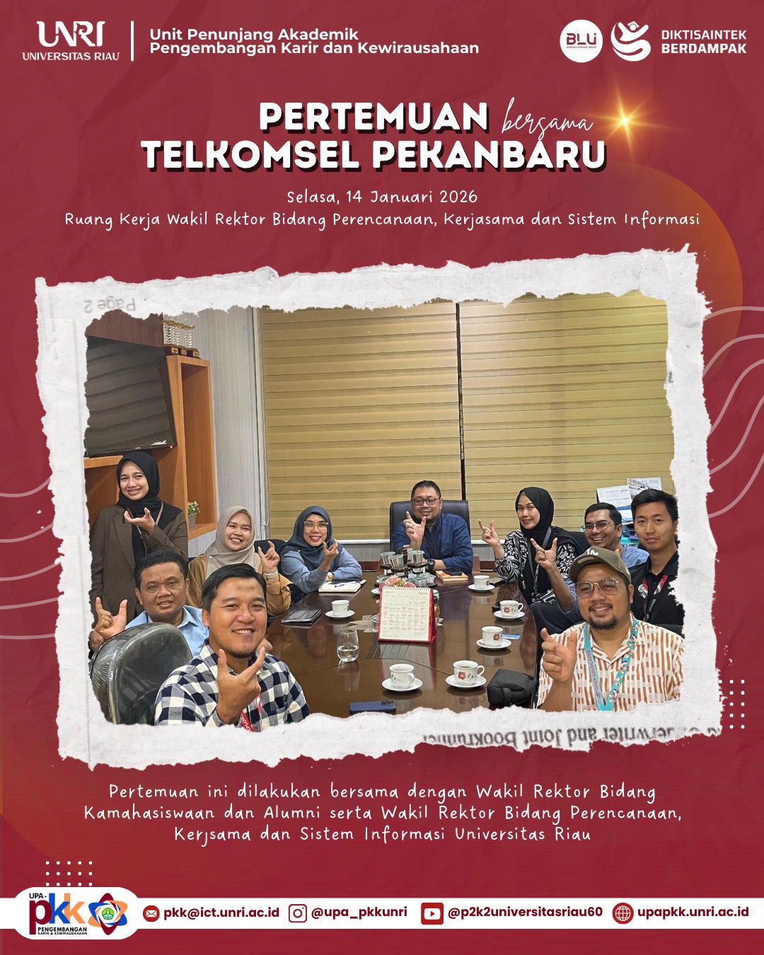 UPA PKK UNRI and Telkomsel Strengthen Synergy to Enhance Student Commercial Hubs at Telkomsel Corner