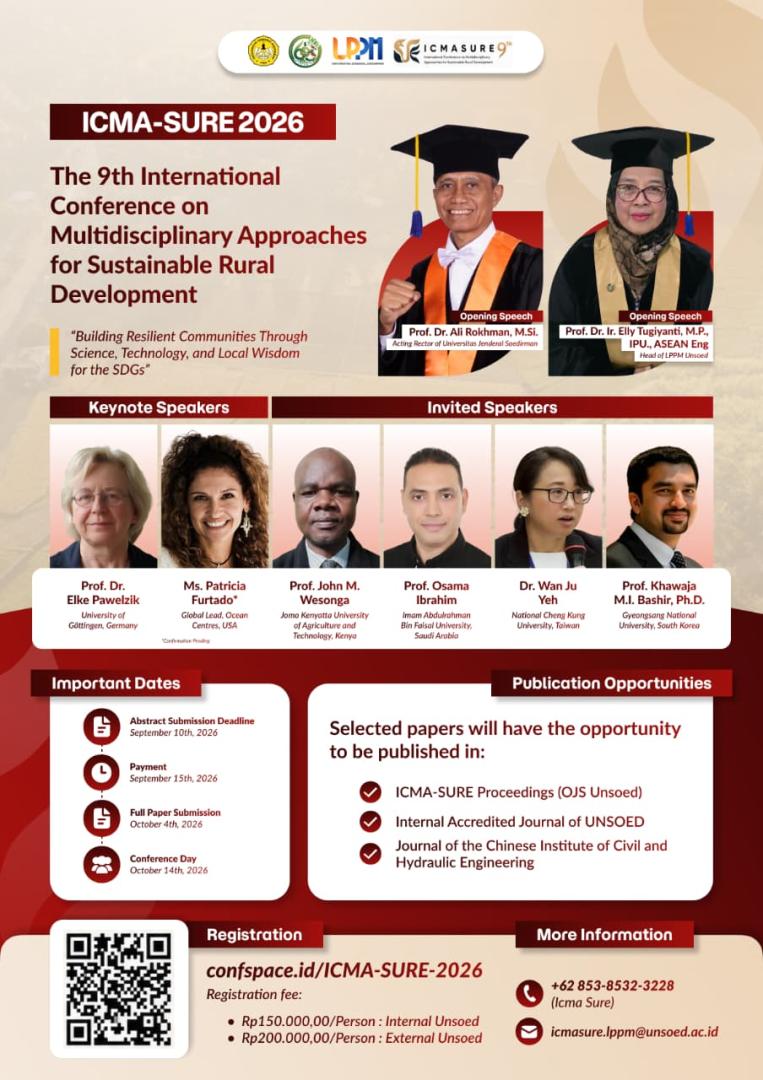 The 9th International Conference on Multidisciplinary Approaches for Sustainable Rural Development ICMA-SURE 2026