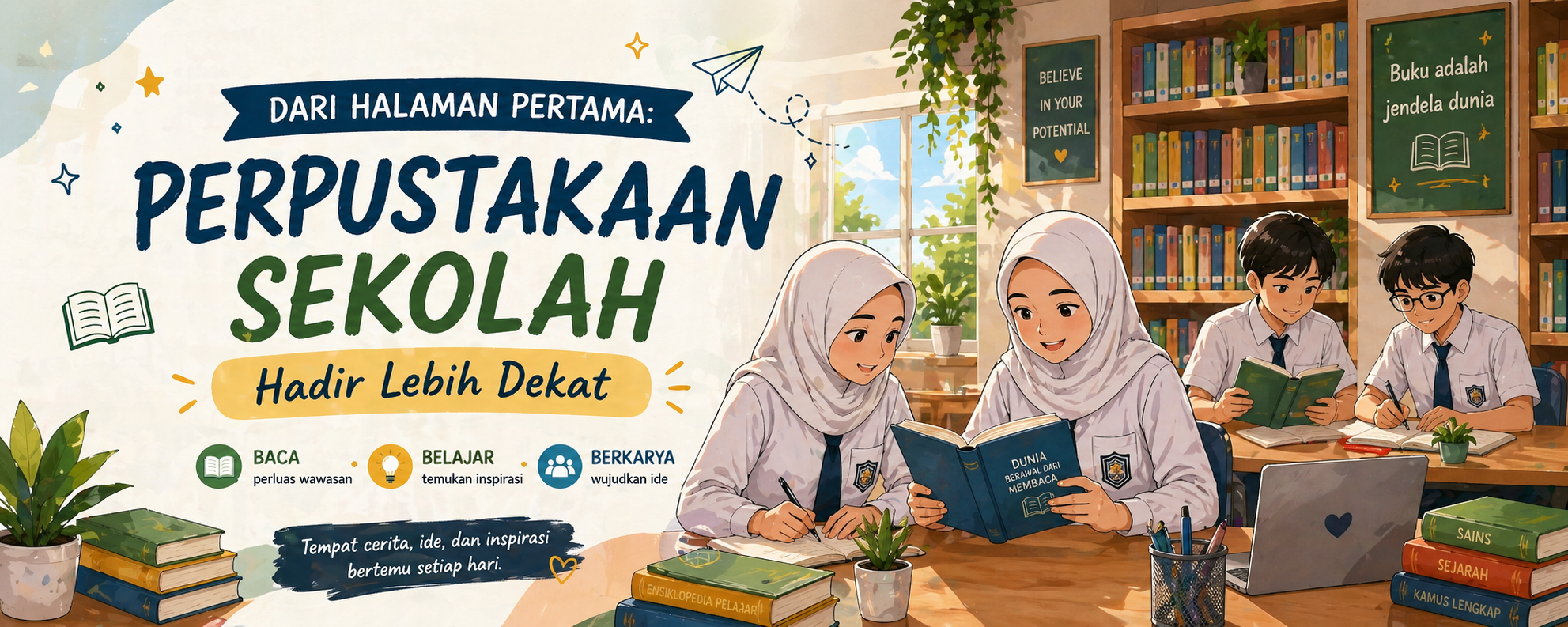 Dari Halaman Pertama: Perpustakaan Sekolah Hadir Lebih Dekat