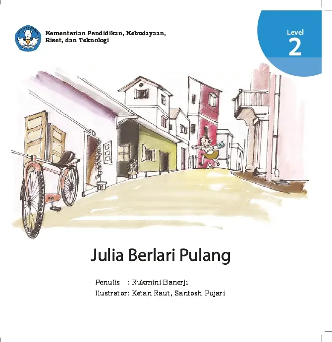 Julia berlari pulang