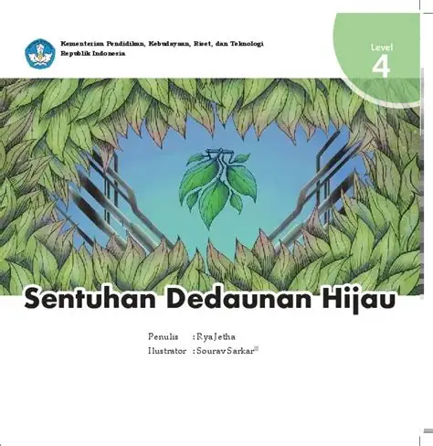 Sentuhan dedaunan hujau