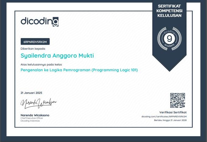 Pengenalan ke Logika Pemrograman (Programming Logic 101)