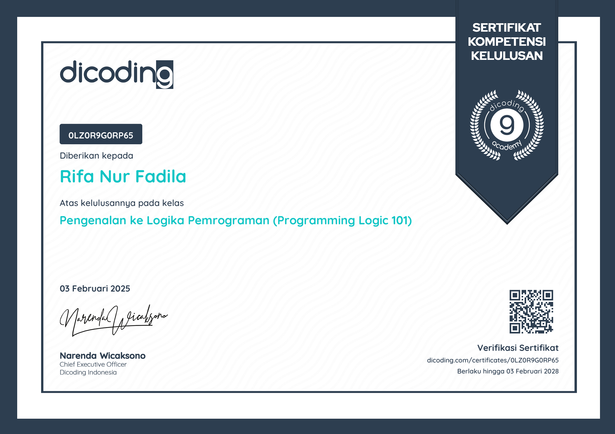 Pengenalan ke Logika Pemrograman (Programming Logic 101)
