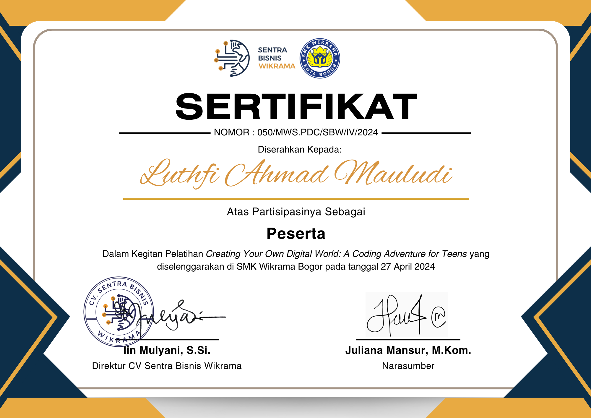 Partisipasi Coding Advanture