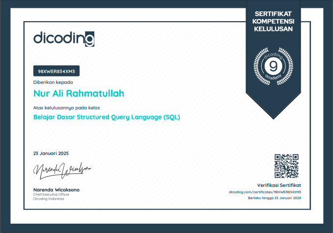 Belajar Dasar Structured Query Language (SQL)