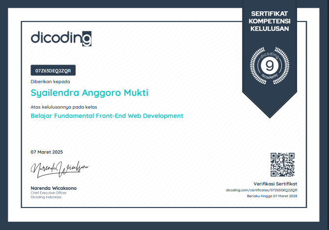 Belajar Fundamental Front-End Web Development
