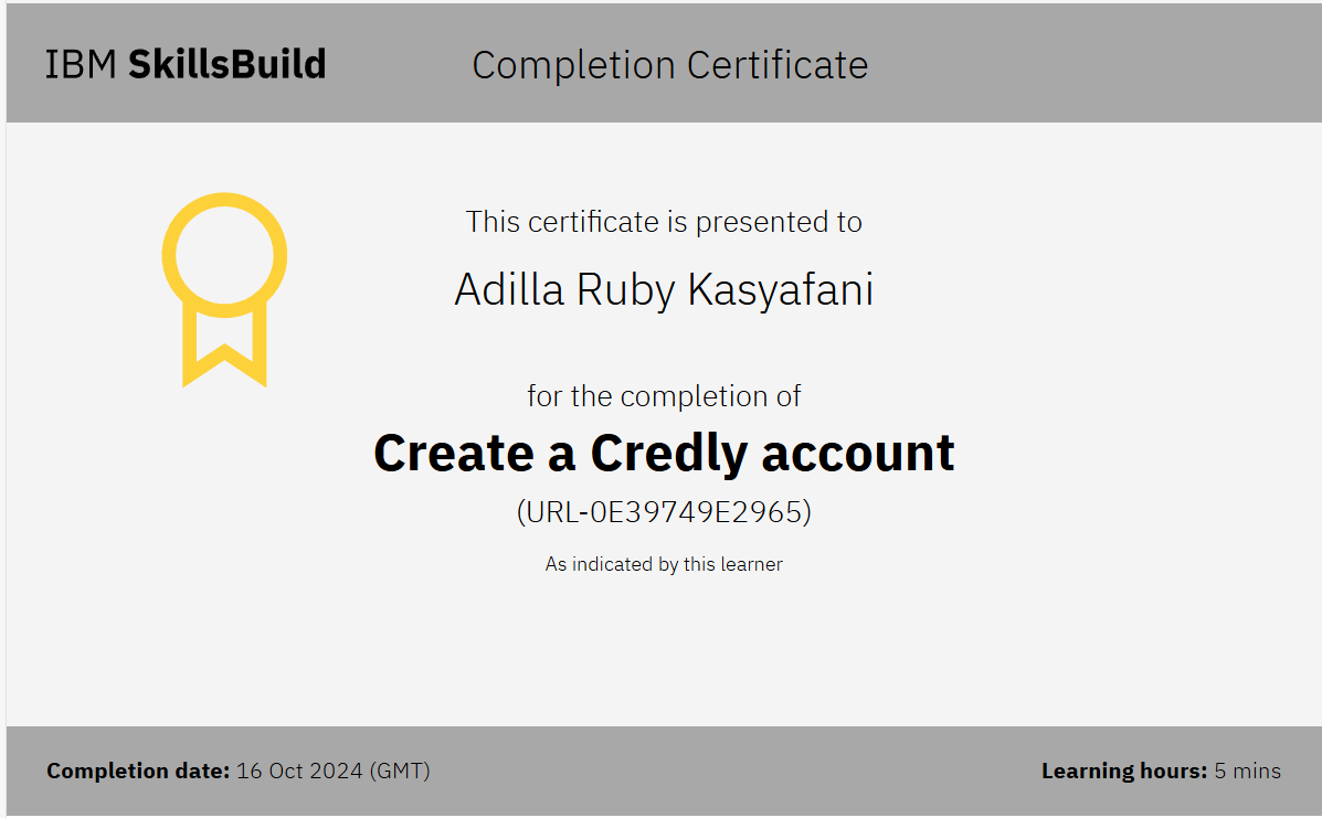 Create a Credly account