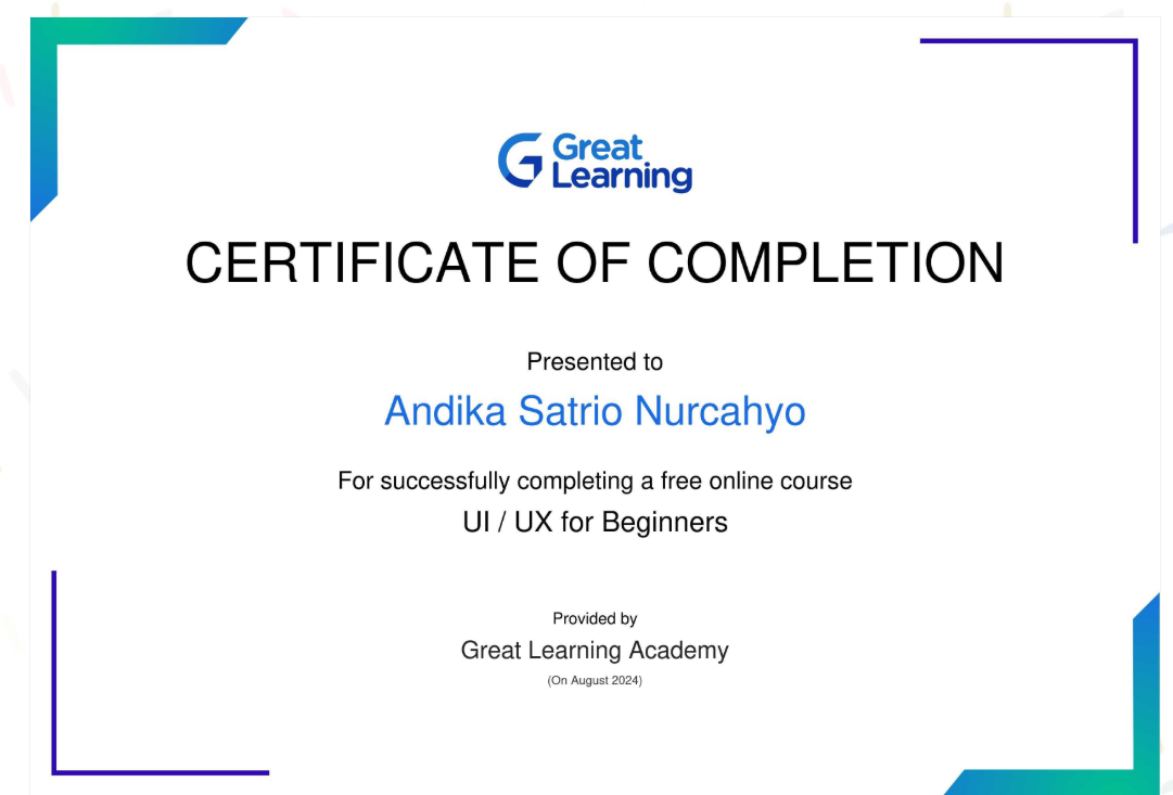 Great Learning - UI/UX Designer