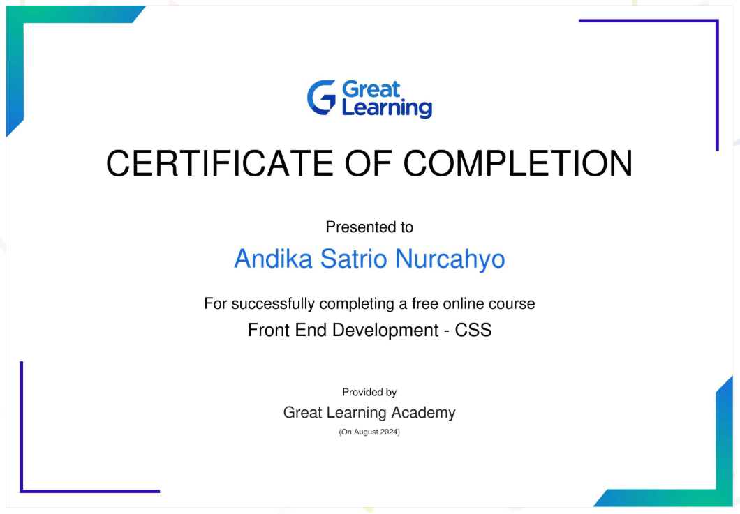 Great Learning - Front End CSS