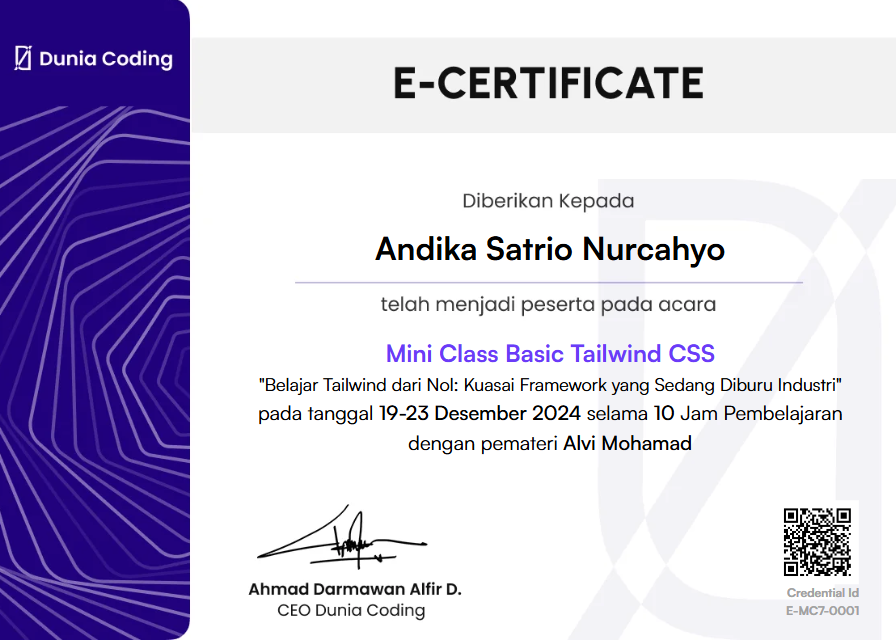 Dunia Coding - Tailwind CSS