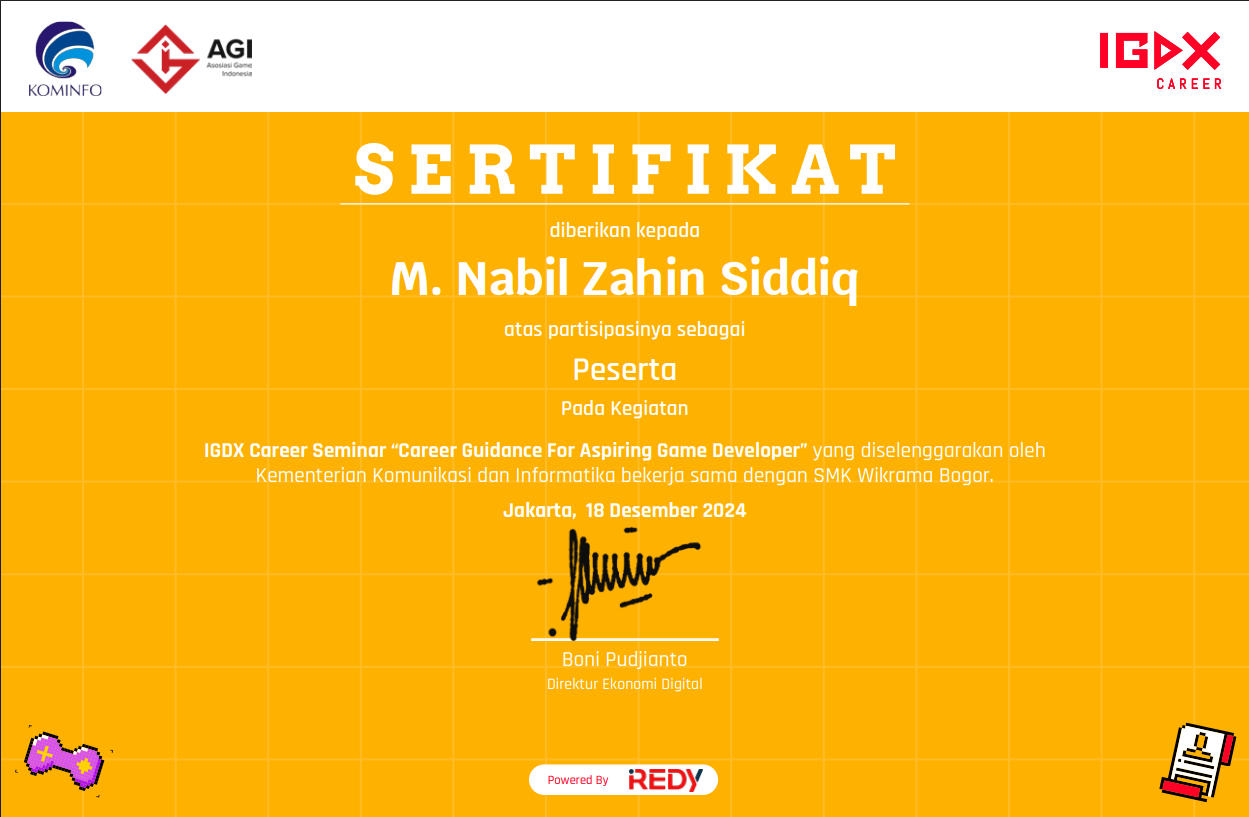 IGDX Career Seminar "Career Guidance For Aspiring Game Developer"