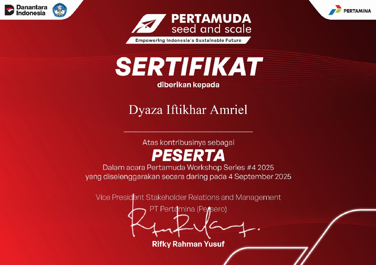 Sertifikat Workshop Pertamuda