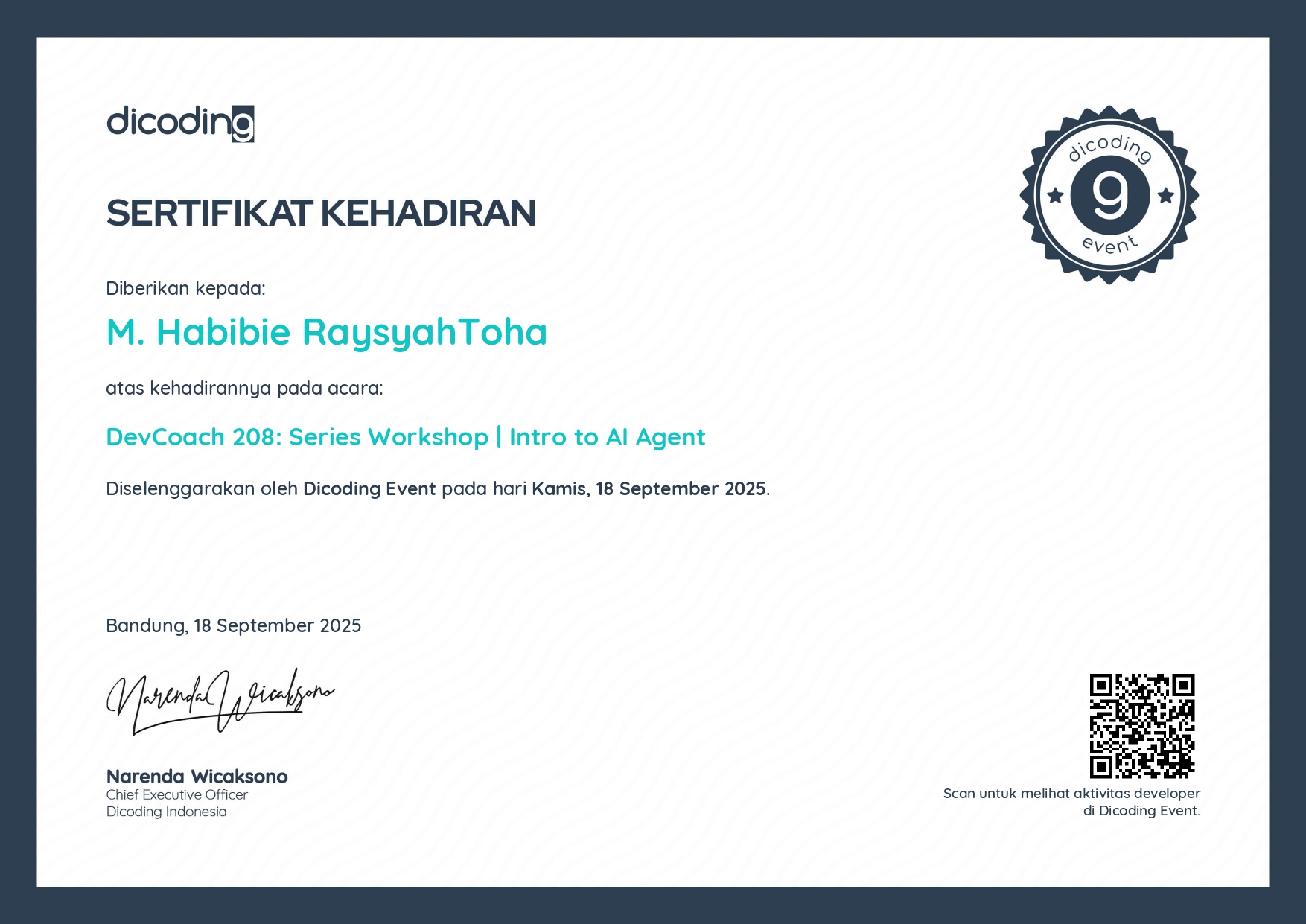 DevCoach 208: Series Workshop | Intro to Al Agent
