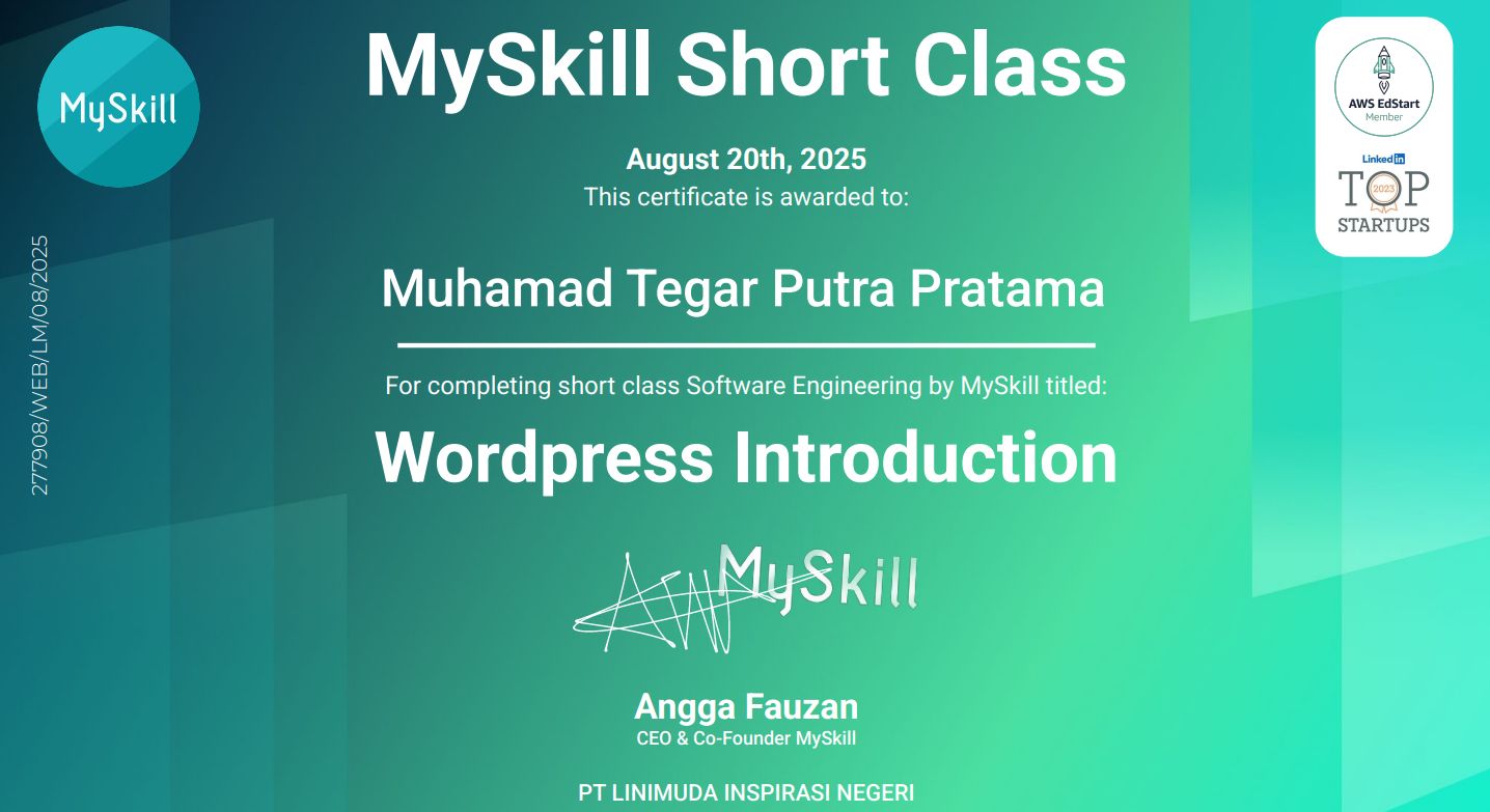 WordPress Introduction (MySkill)