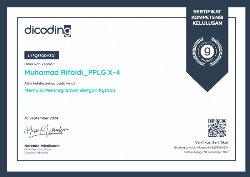 Dicoding-Memulai Pemrograman denga Python