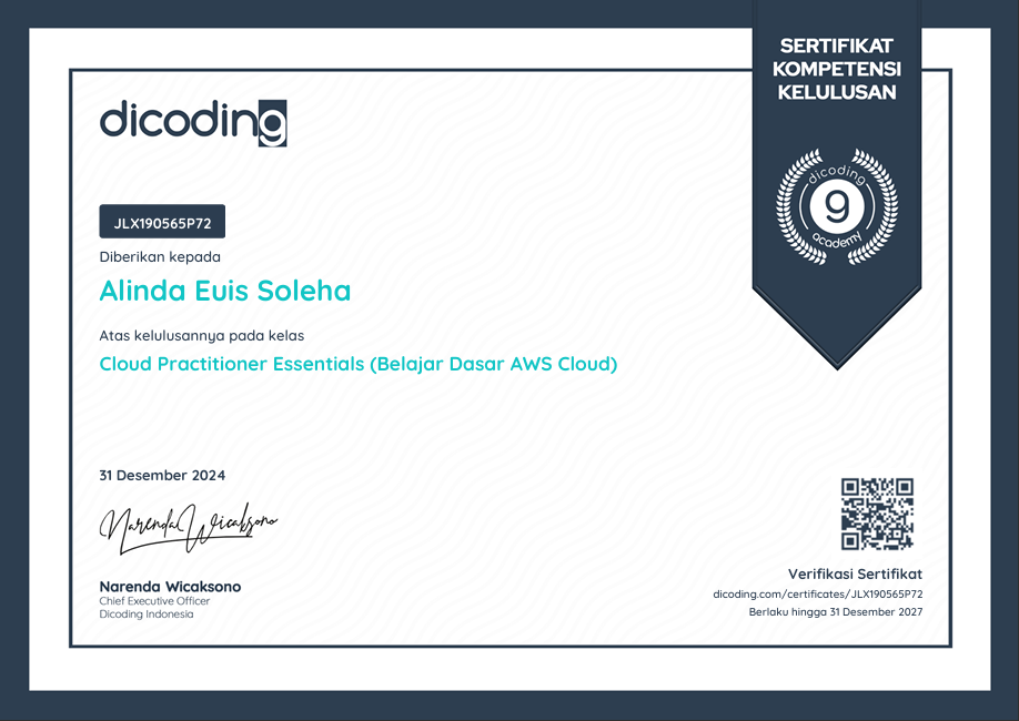 Cloud Practitioner Essentials (Belajar Dasar AWS Cloud)