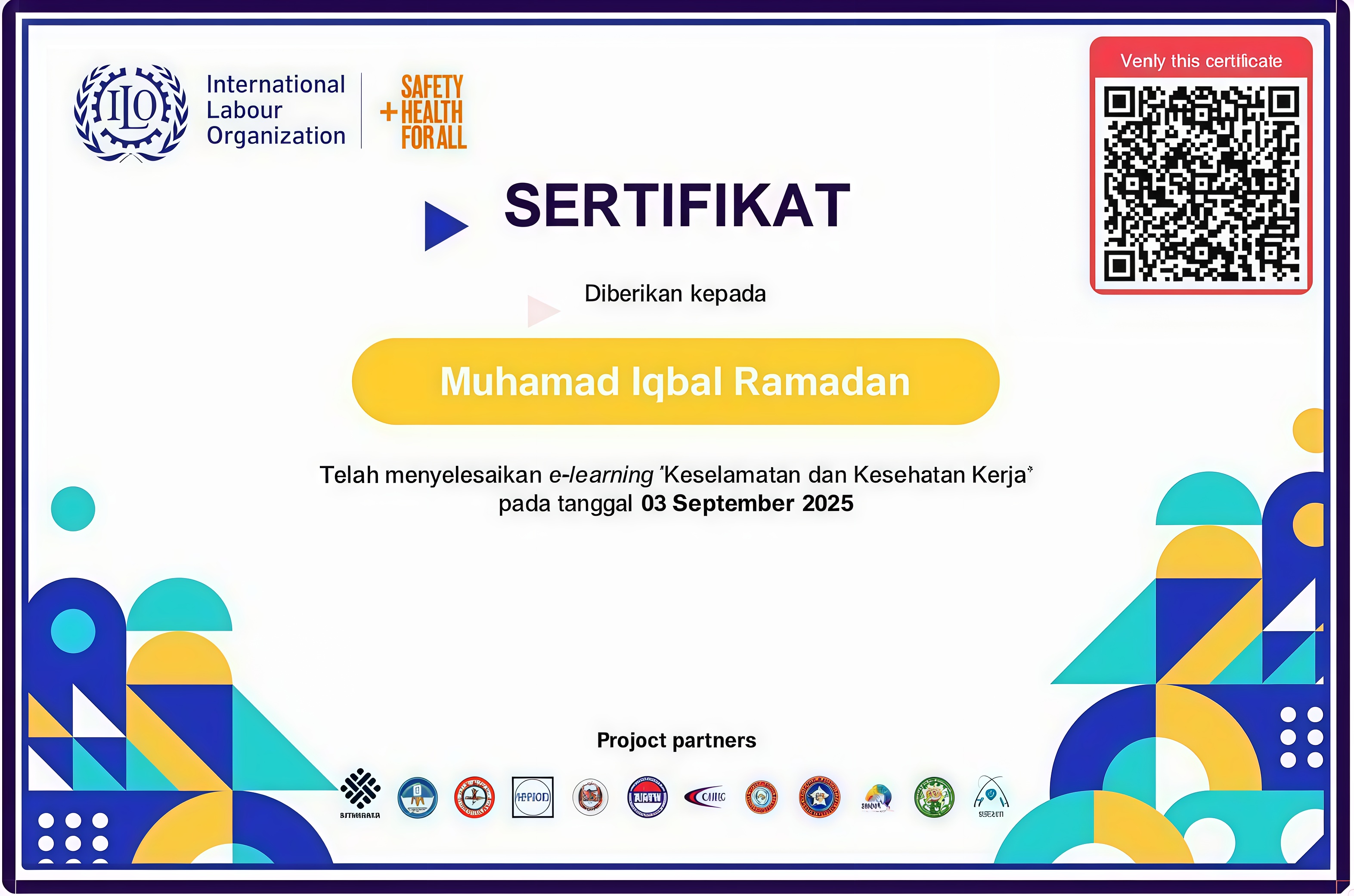 sertifikat E-Learning K3