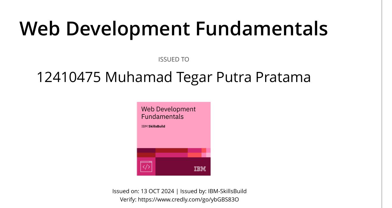 Web Development Fundamental (IBM SkillsBuild)