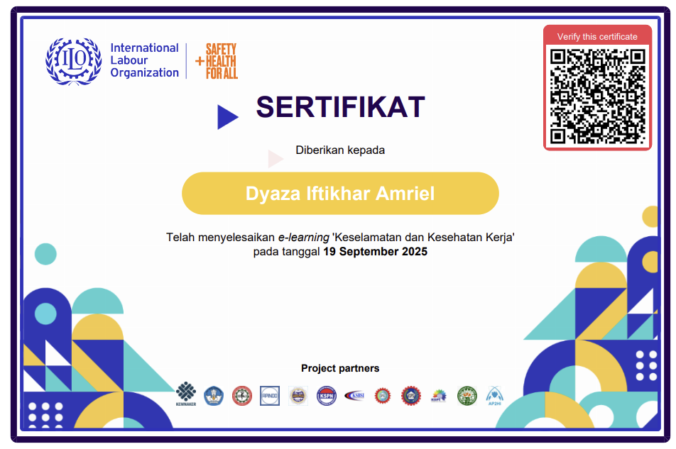 Sertifikat E-Learning K3