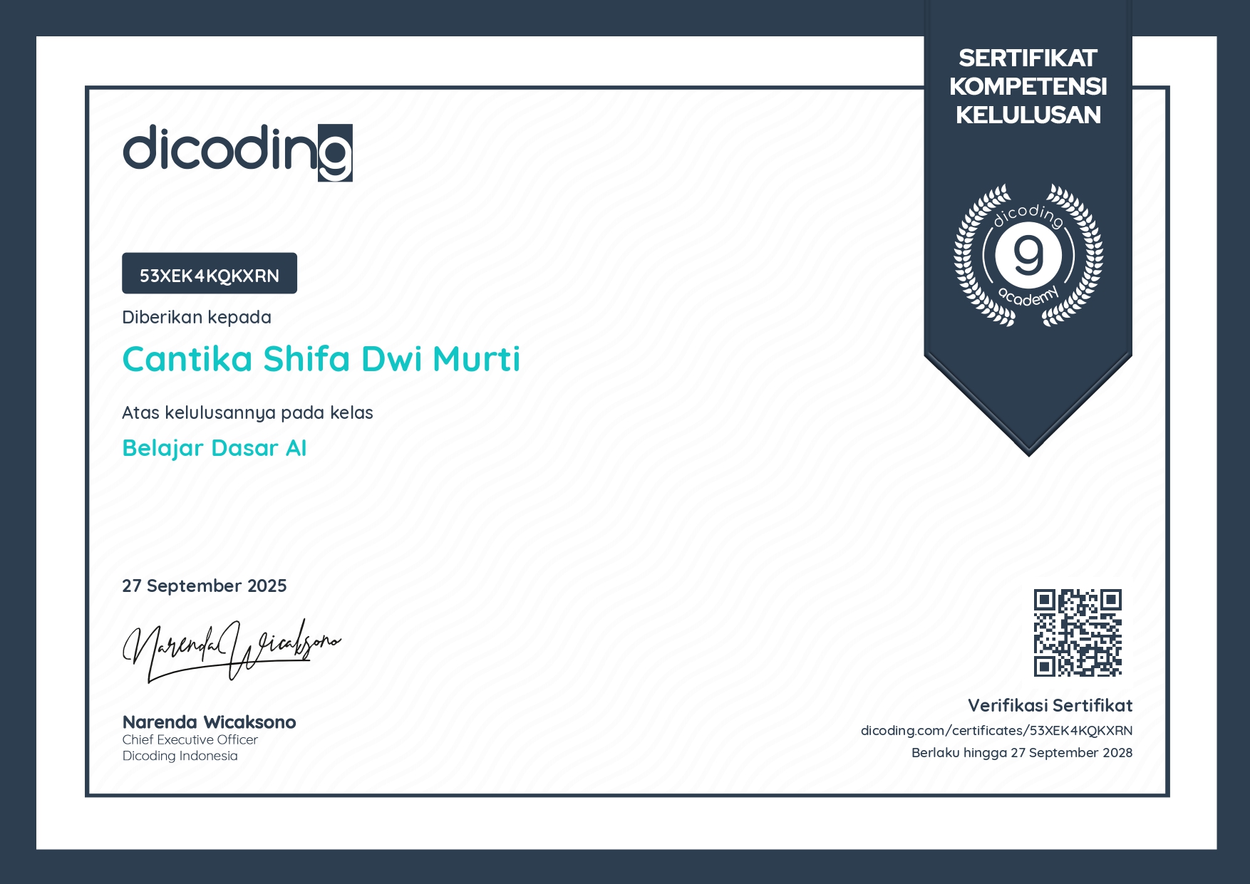 Dicoding | Dasar Artificial Intelligence