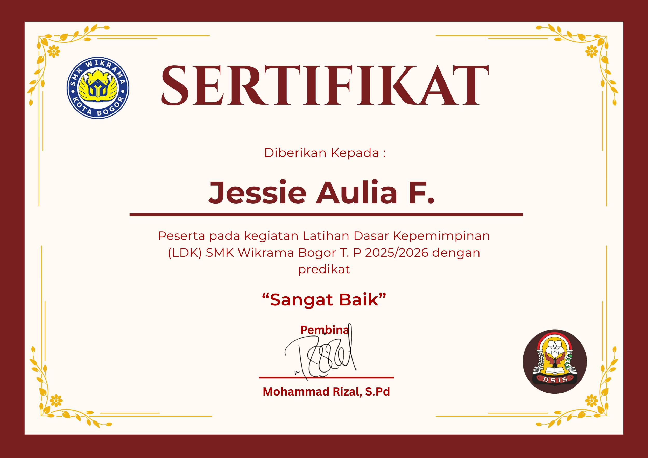 SERTIFIKAT LDKM