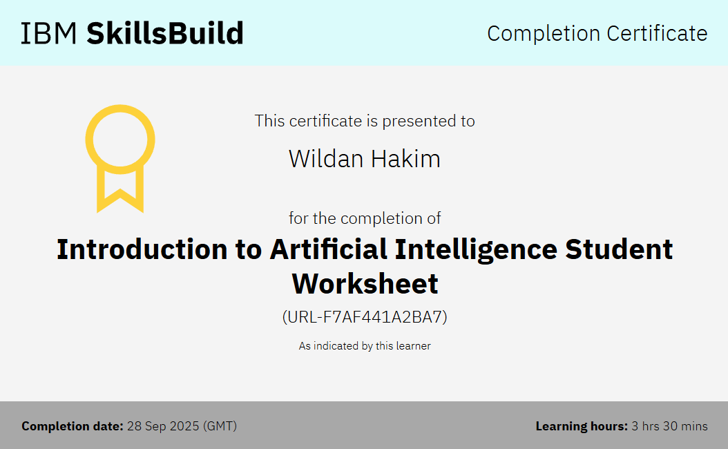 Introduction to Artificial Intelligence Student Worksheet