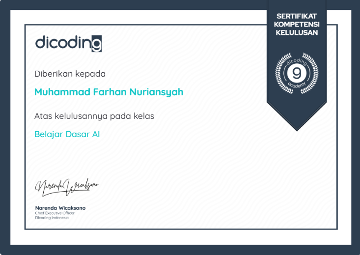 sertifikat dicoding