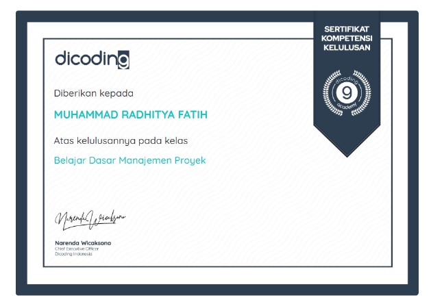 dicoding belajar dasar manajemen proyek