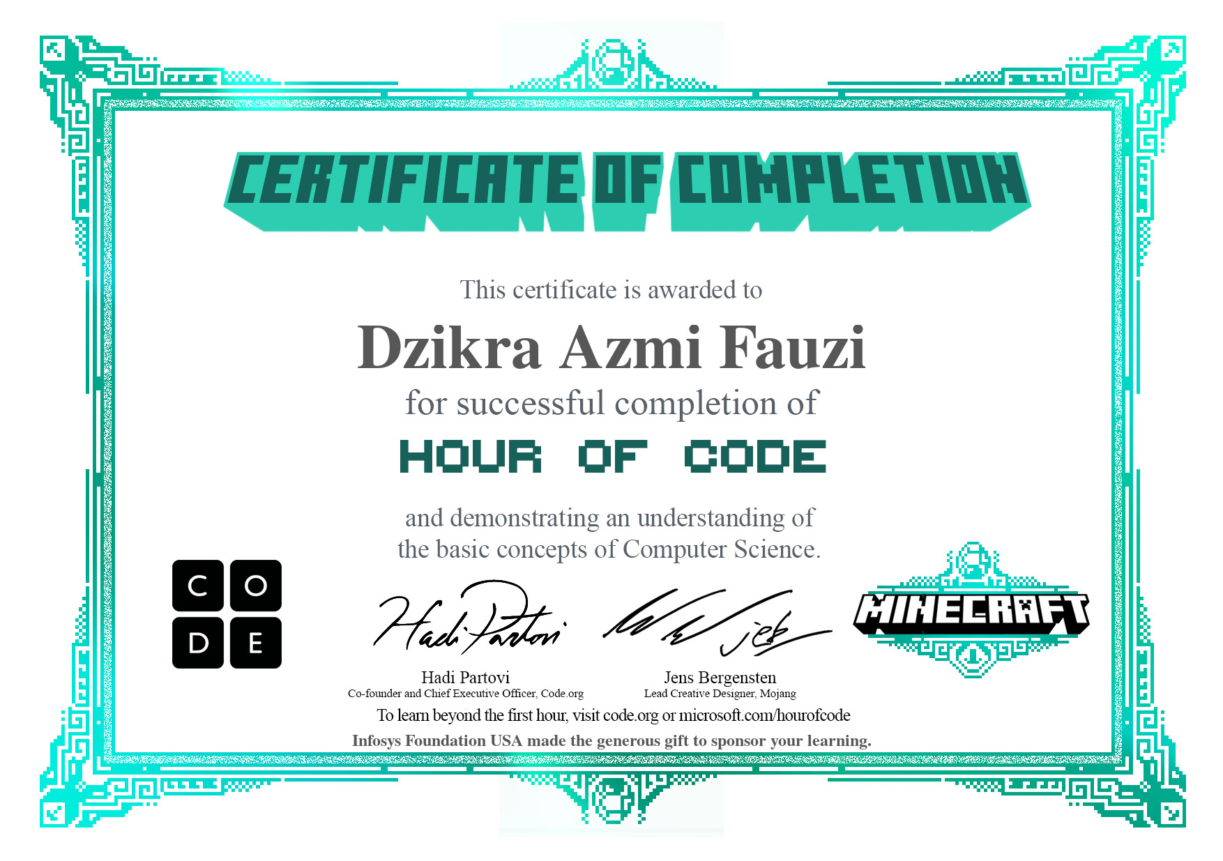 Sertifikat code.org