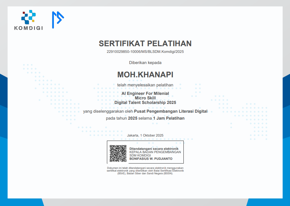 Sertifikat AI Engineer