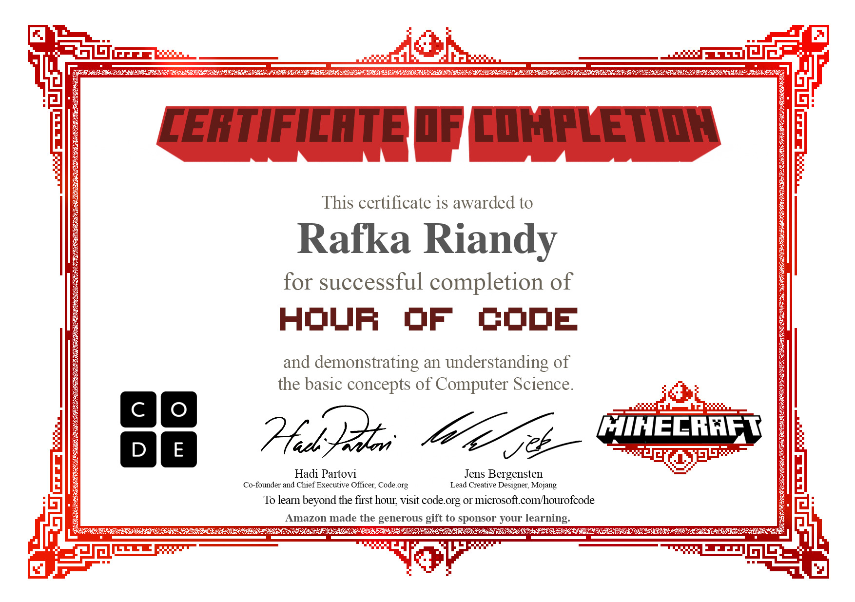 code.org |  Minecraft : Hero Journey