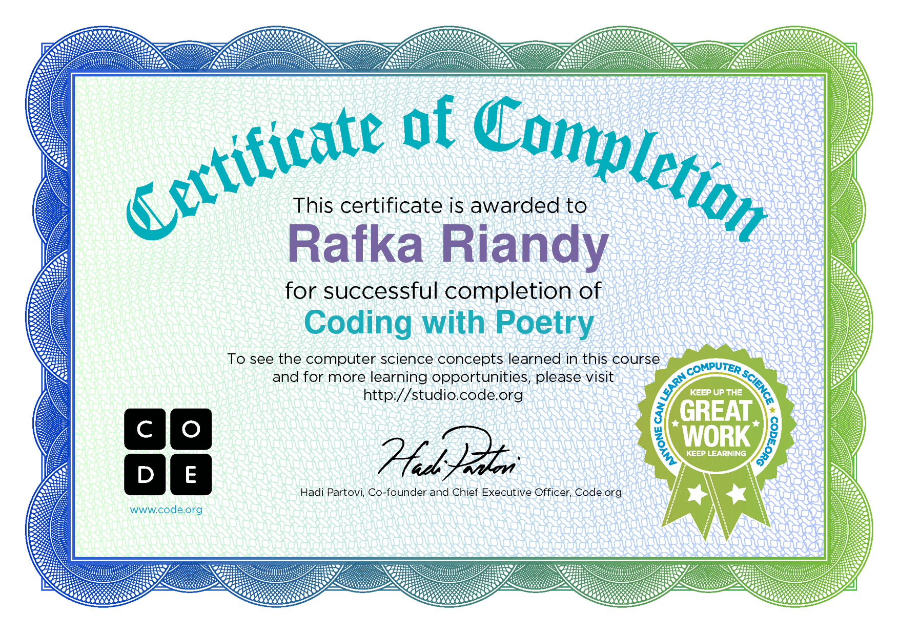 code.org | Coding with Poetry