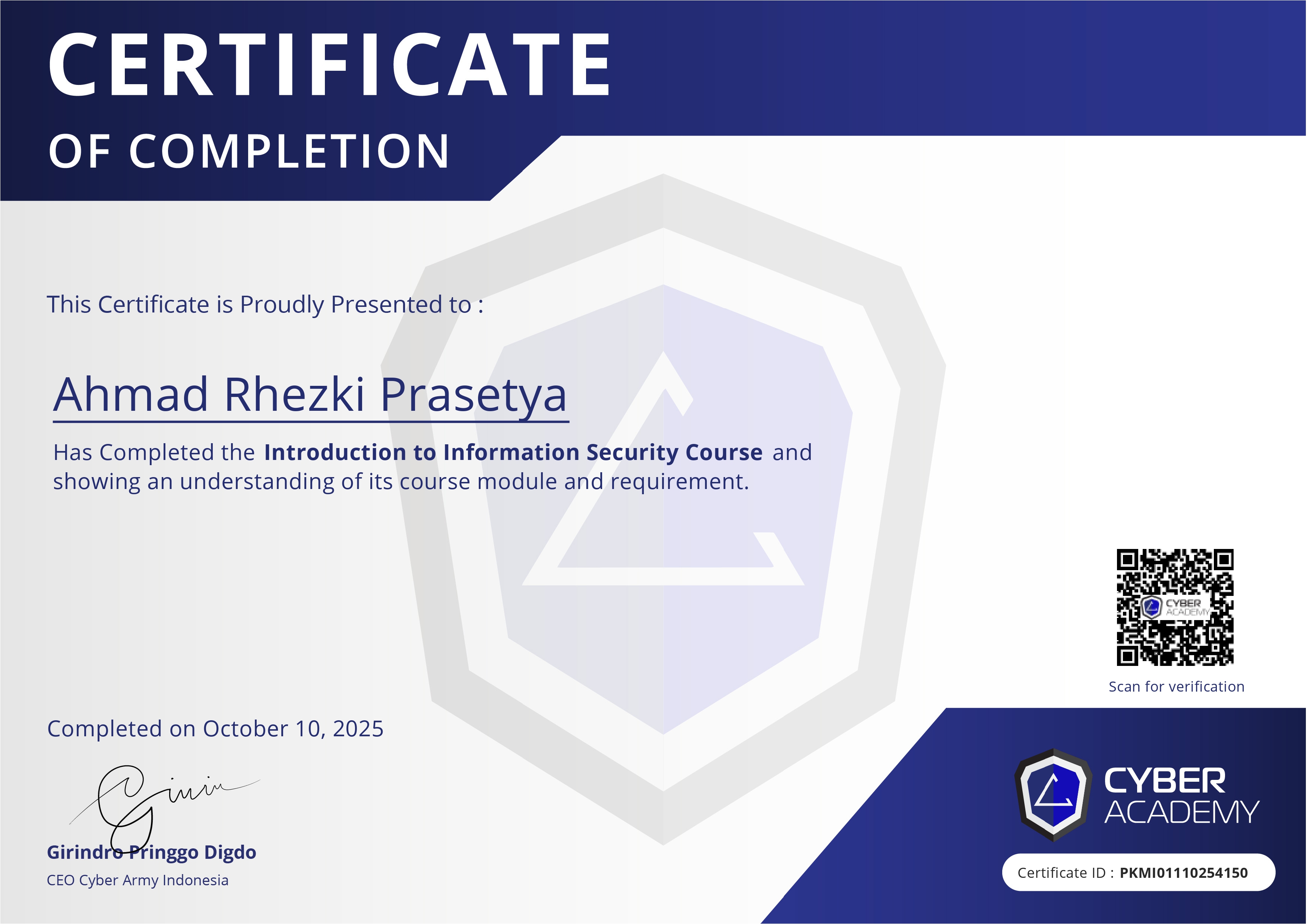 Certificate-of-Completion-Introduction-to-Information-Security