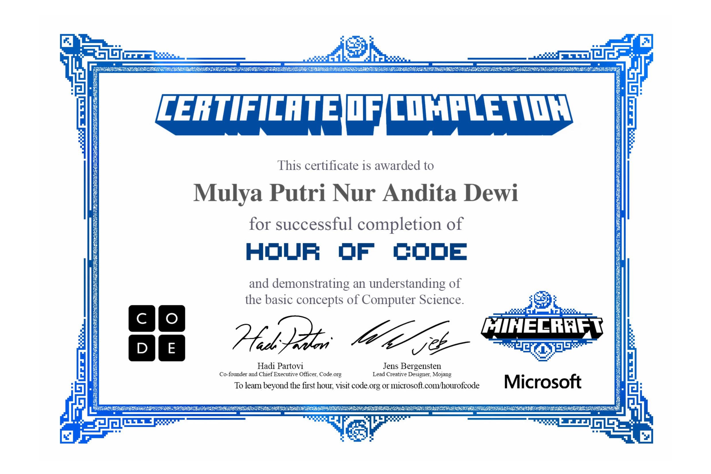 Code.org Minecraft : Voyage Aquatic