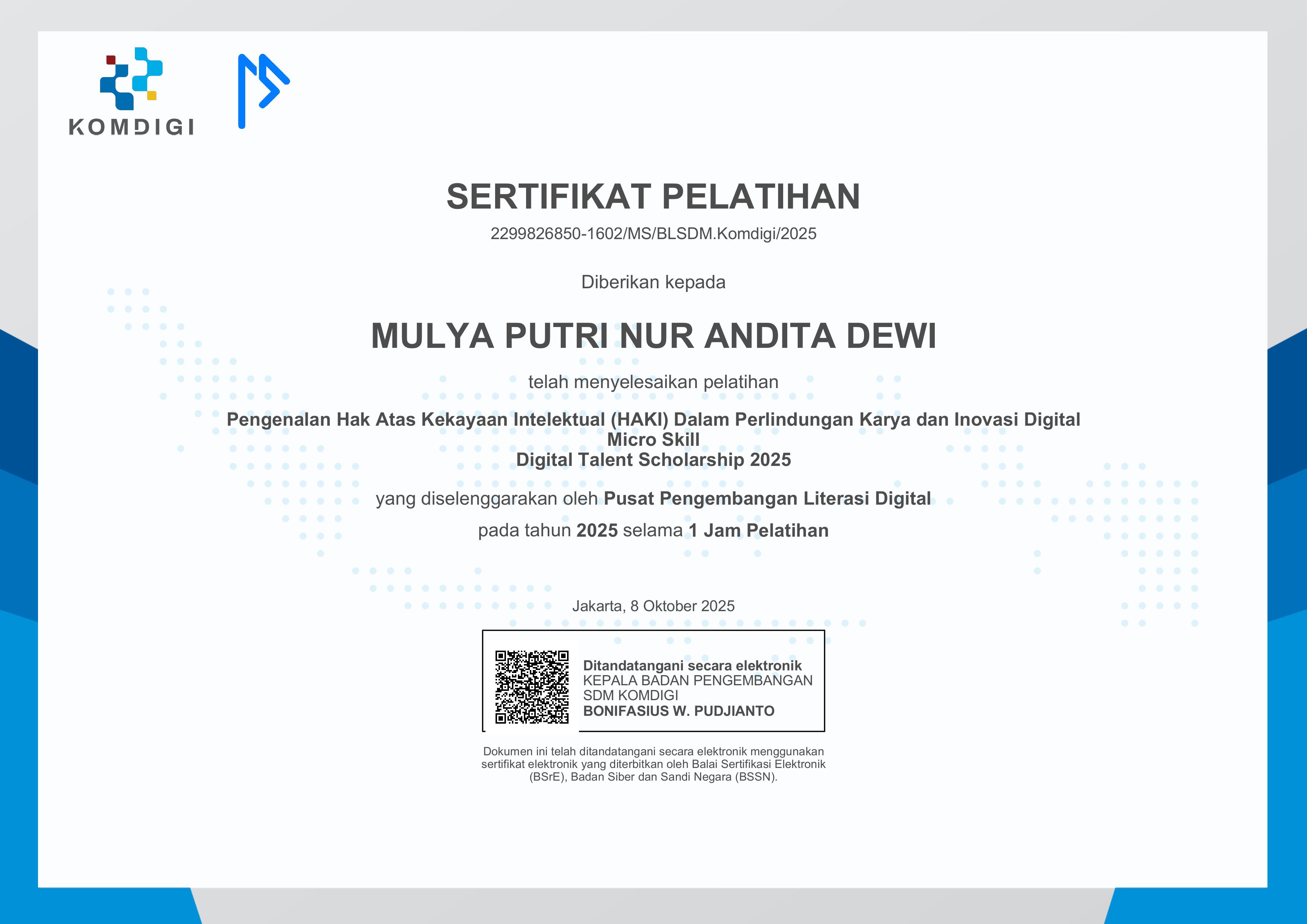 Sertifikat_Pengenalan Hak Atas Kekayaan Intelektual (HAKI) Dalam Perlindungan Karya dan Inovasi Digital