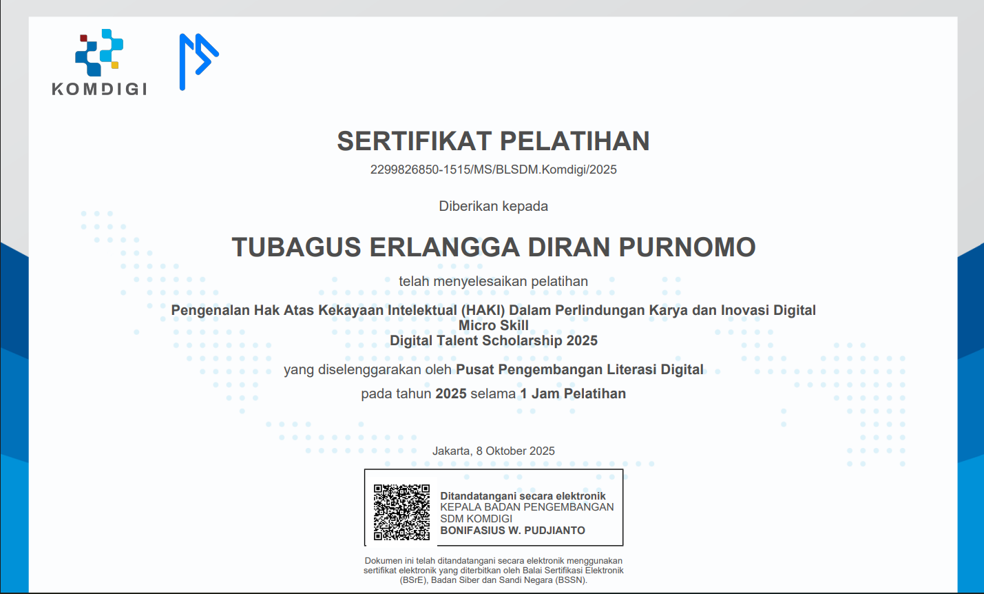 SERTIFIKAT HAKI - MICRO SKILL