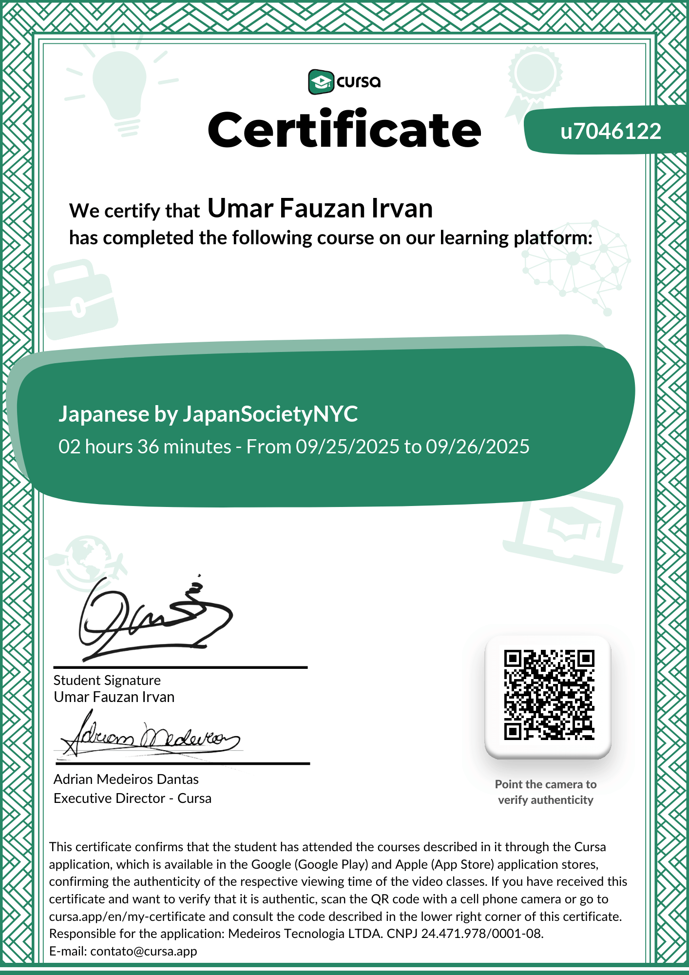 Sertifikat Bahasa Jepang