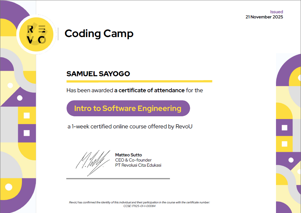 Intro to Software Engineering