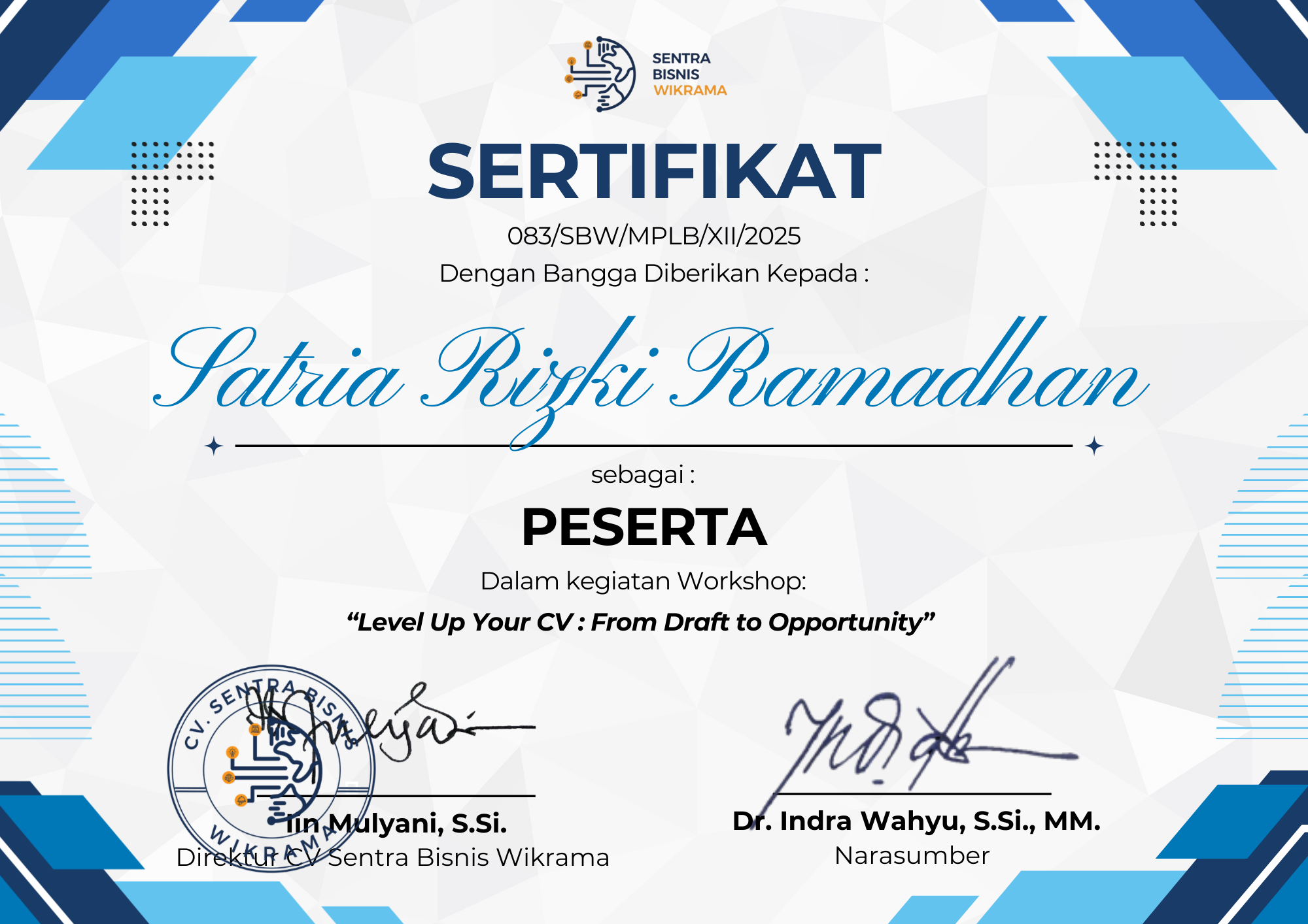 Sertifikat CV
