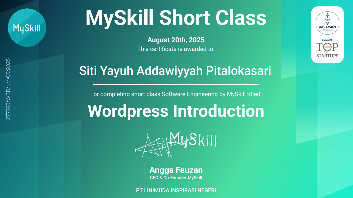 Wordpress Introduction MySkill