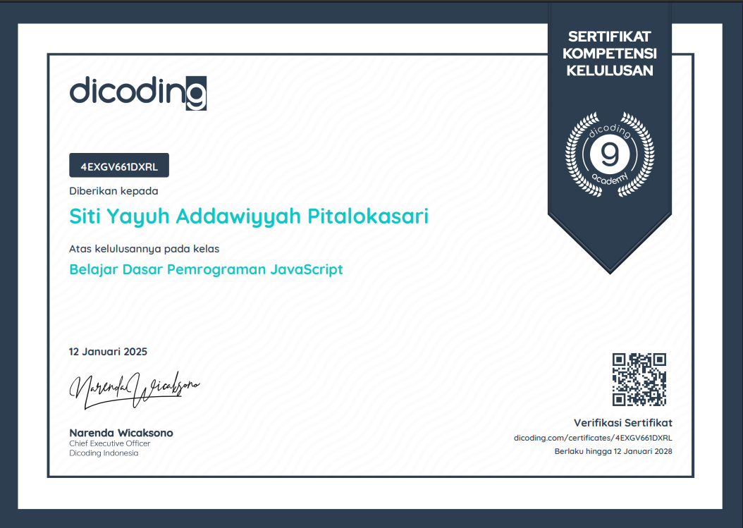 Dasar Pemrograman Javascript