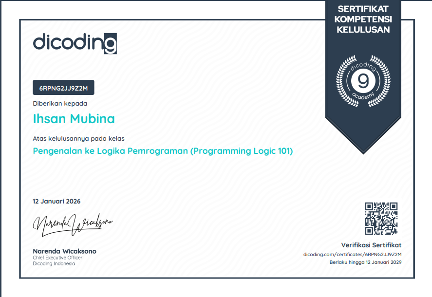 Sertifikat Dicoding