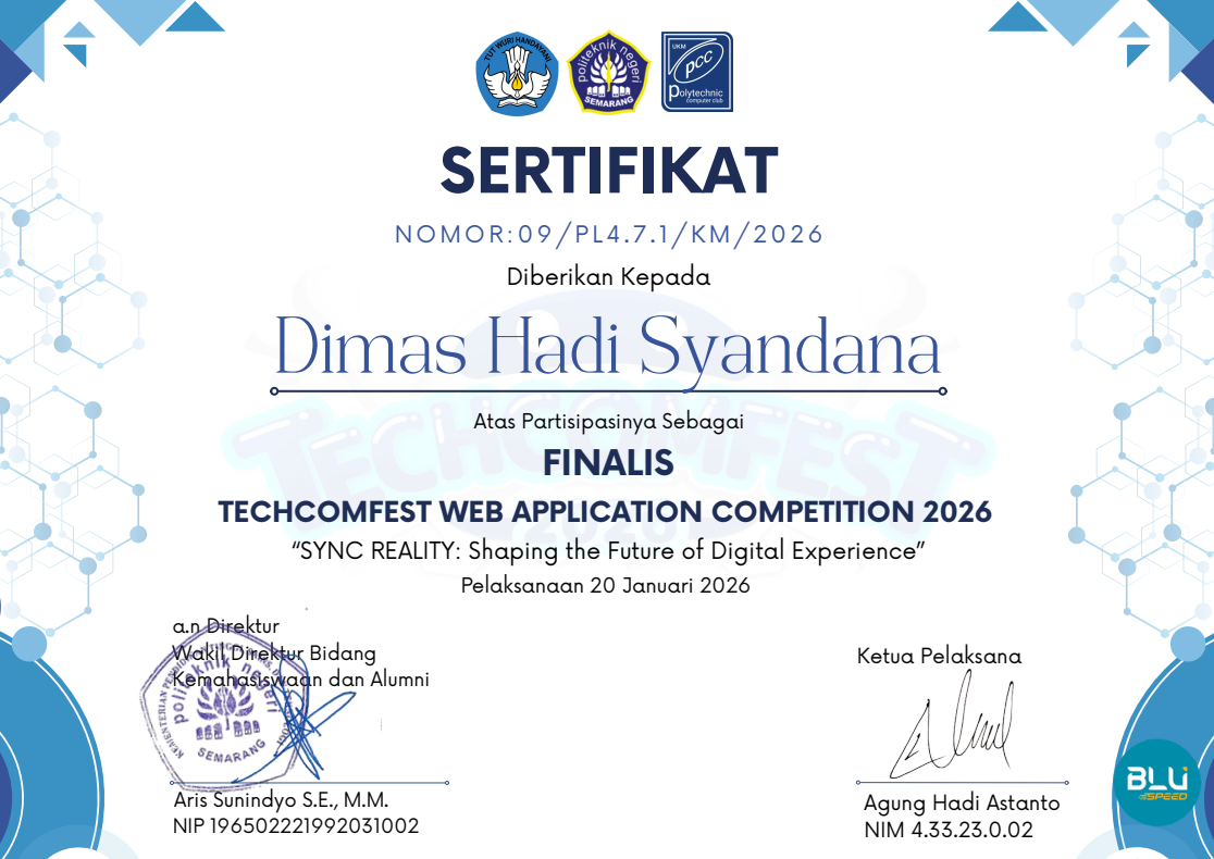 Sertifikat Finalis_TechcomfestPOLINES