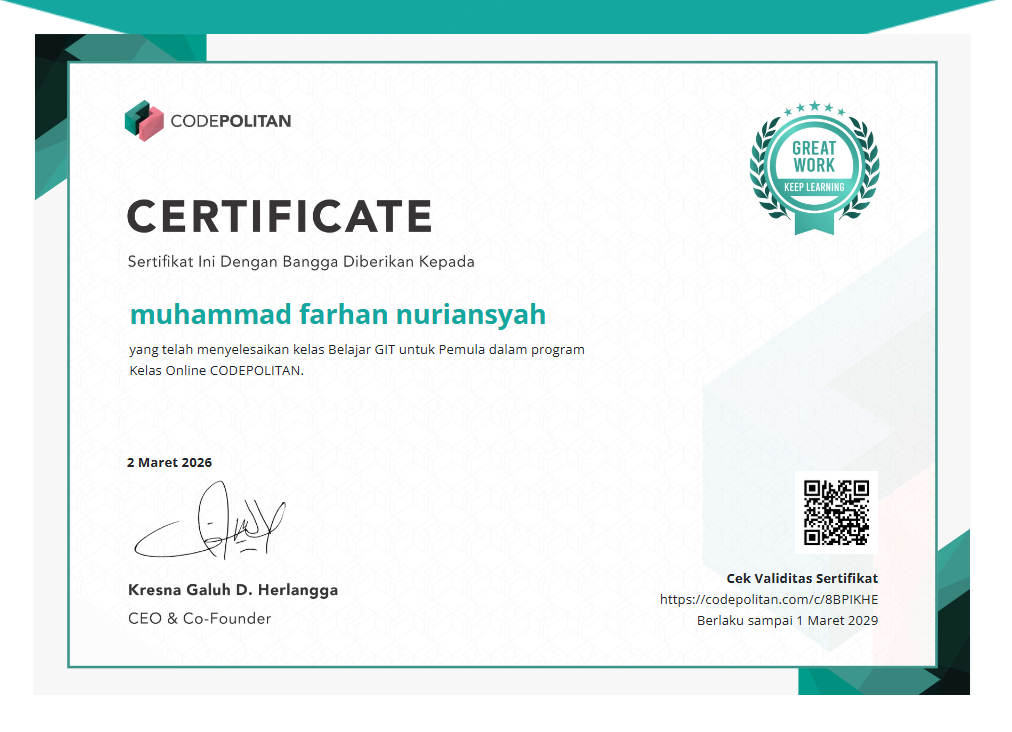 certificat codepoliton